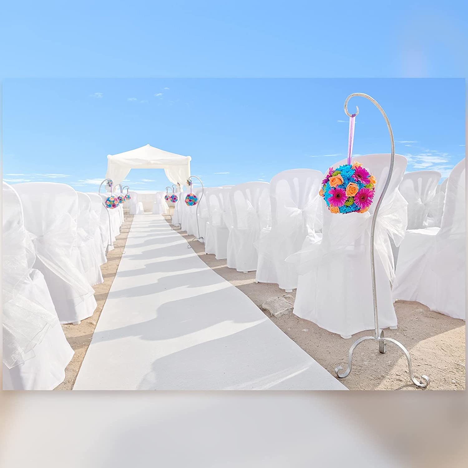 Aisle Runner White - Biały dywan ślubny antypoślizgowy do korytarza,