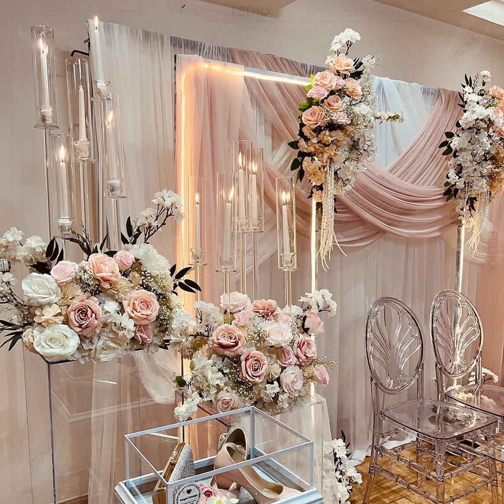 Wedding Backdrop Curtain - Hurtowe luksusowe, szyte na miarę białe