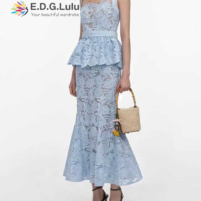 Wedding Lulu - EDGLuLu Vintage Zestaw Dwuczęściowy z Haftowaną