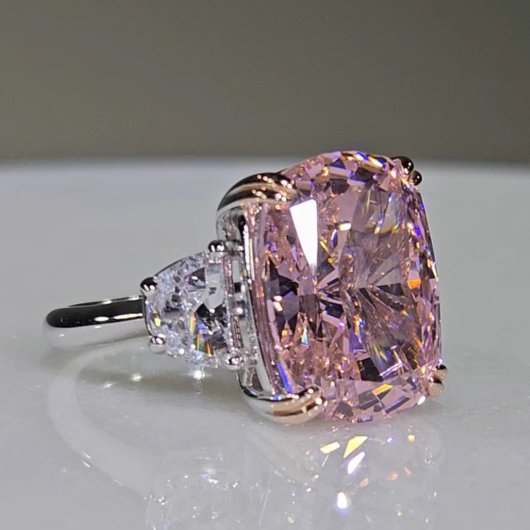 Ring Bearer Pillow - Lekki luksusowy pierścionek zaręczynowy z różowego