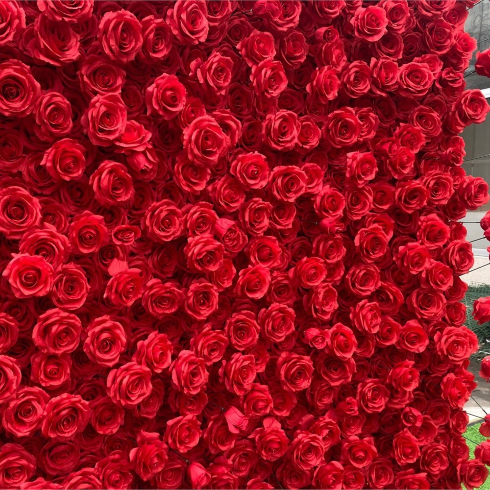 Uflower Czerwona Róża 5D Kwiat – Wedding Backdrop Curtain recenzja i cena