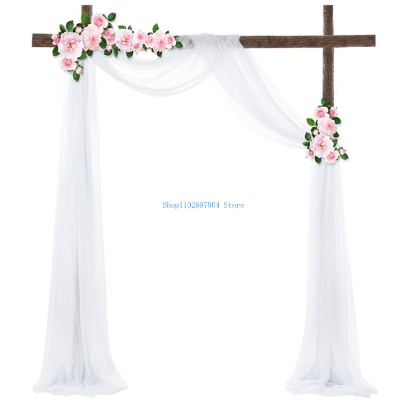 N7YF romans perły szyfonowy łu – Wedding Backdrop Curtain recenzja i cena