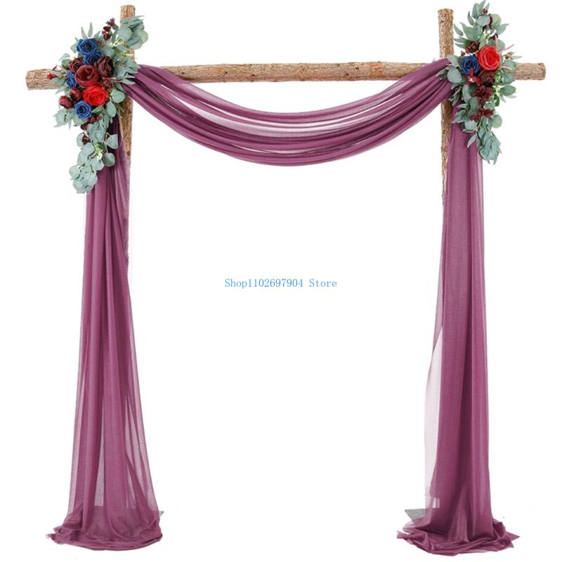 N7YF romans perły szyfonowy łu – Wedding Backdrop Curtain recenzja i cena
