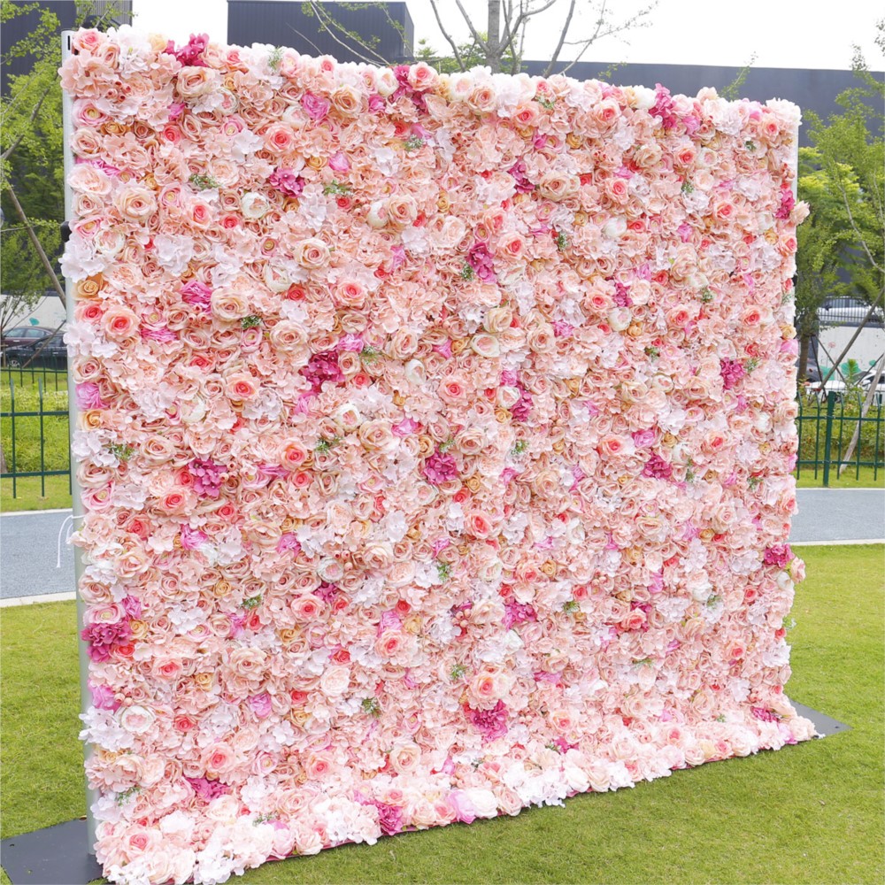 Uflower Różowa Róża i Hortensj – Wedding Backdrop Curtain recenzja i cena