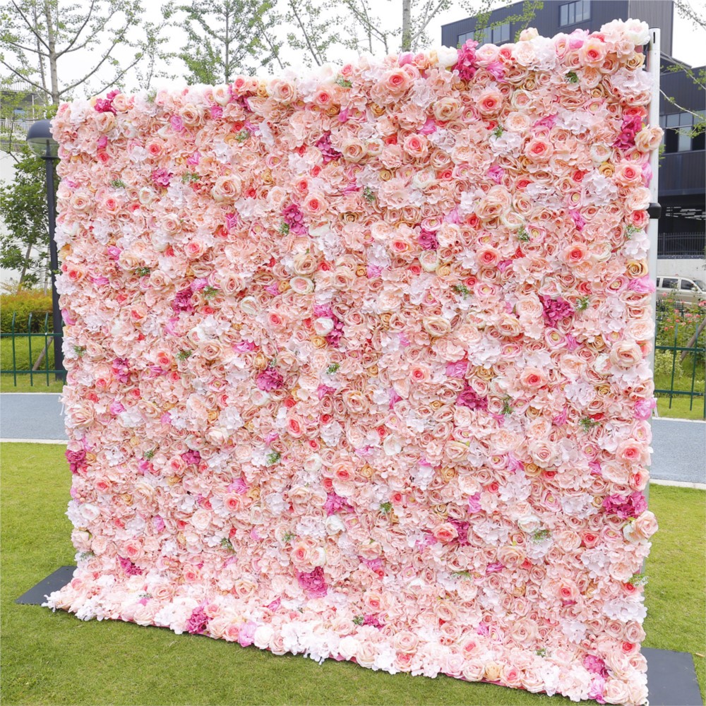 Uflower Różowa Róża i Hortensj – Wedding Backdrop Curtain recenzja i cena
