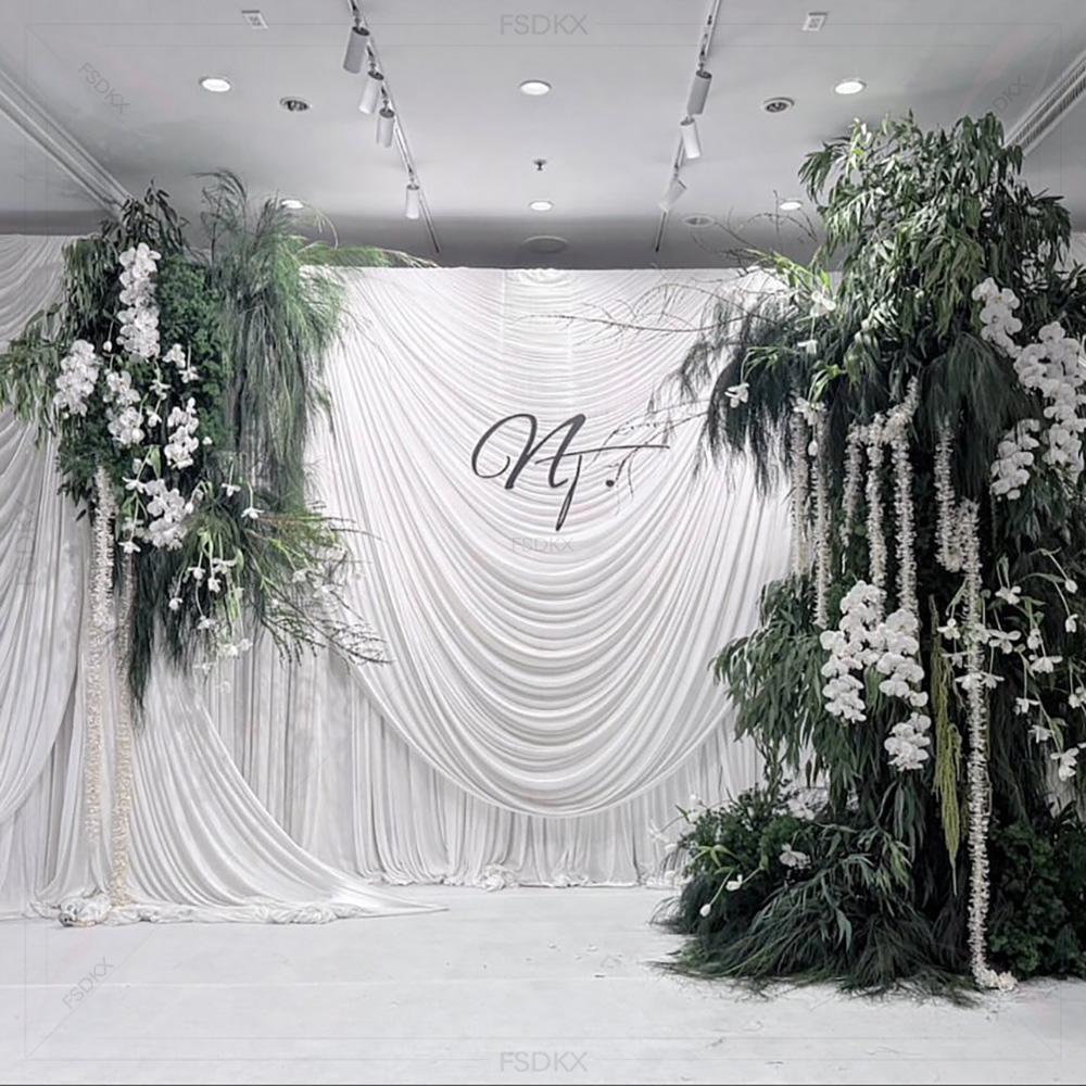 Tania biała tkanina z jedwabiu – Wedding Backdrop Curtain recenzja i cena