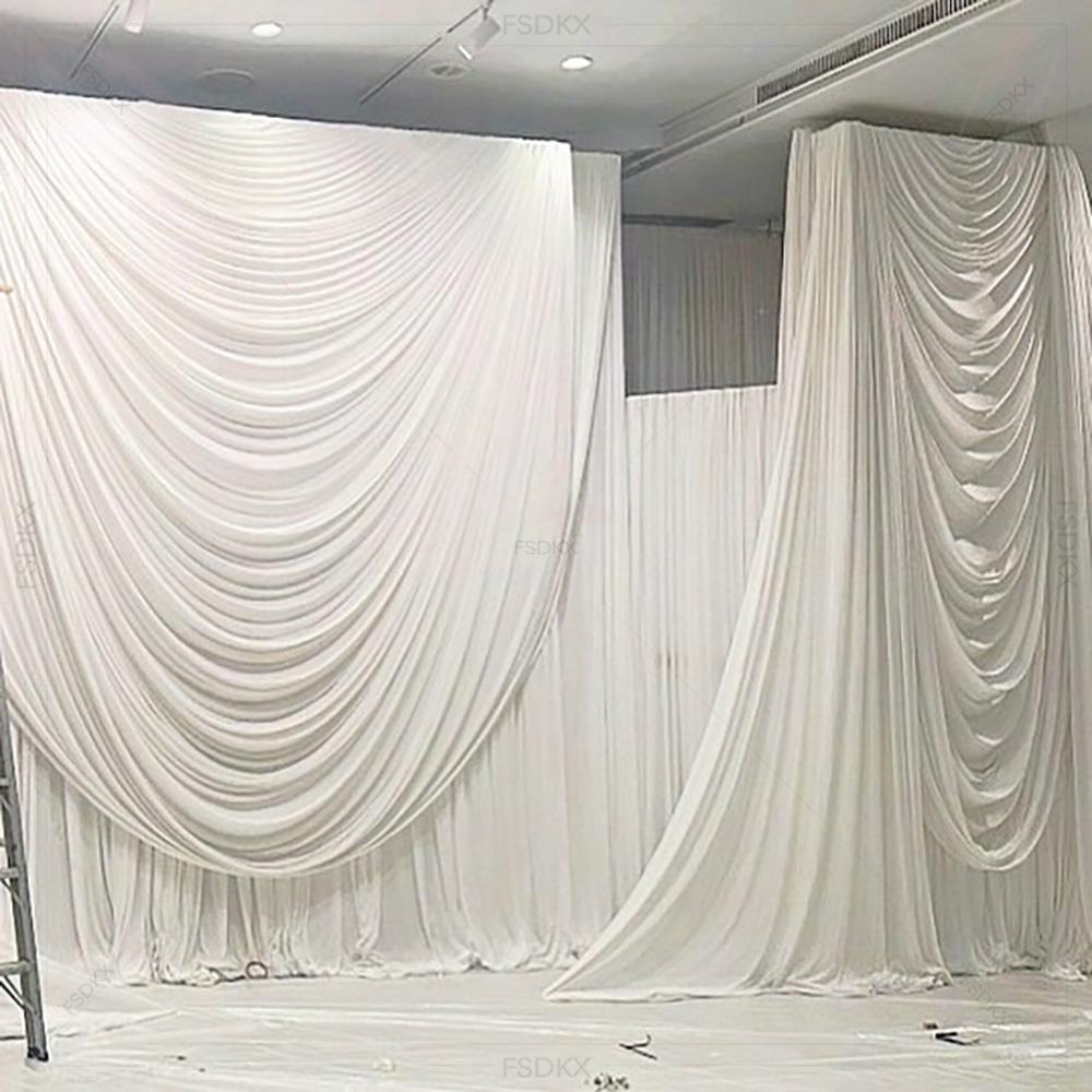 Tania biała tkanina z jedwabiu – Wedding Backdrop Curtain recenzja i cena