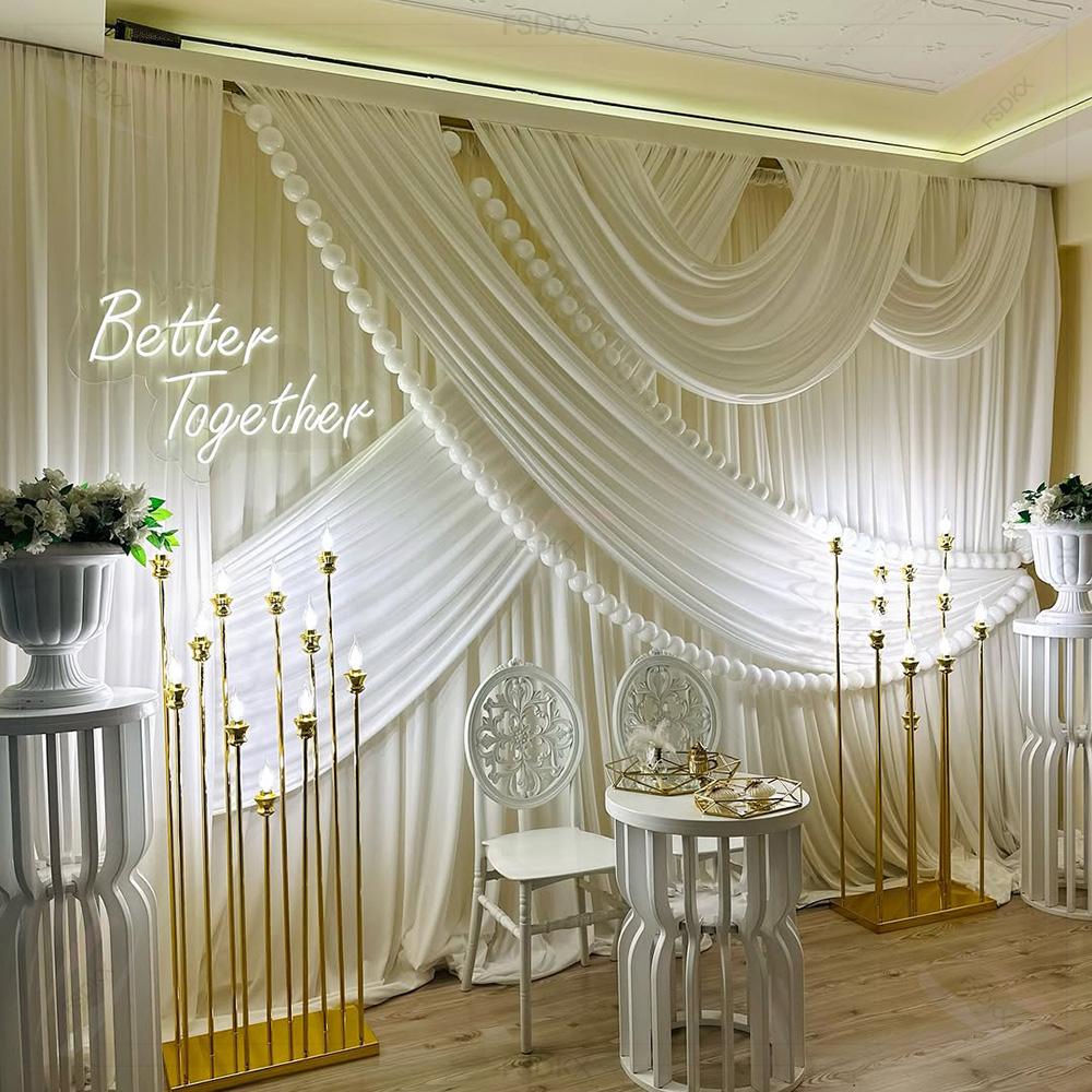 Tania biała tkanina z jedwabiu – Wedding Backdrop Curtain recenzja i cena