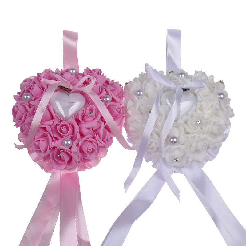1 szt. Pudełko na pierścionek  – Ring Bearer Pillow recenzja i cena