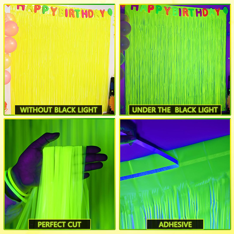 Glow Party Neon Foil Fringe Cu – Wedding Backdrop Curtain recenzja i cena
