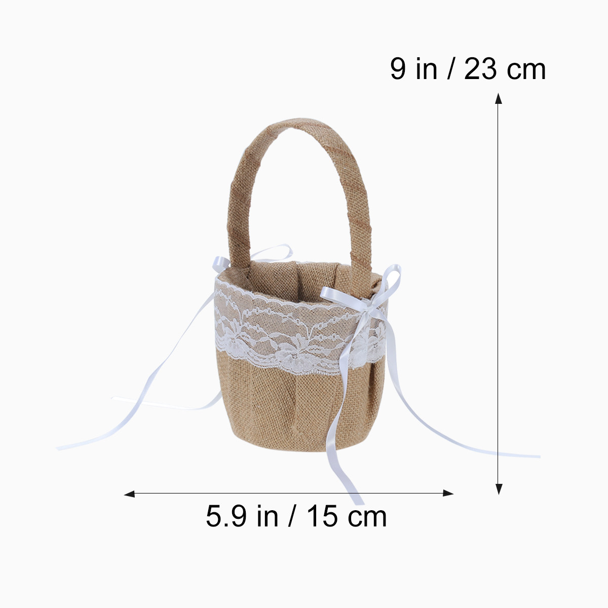Zestaw 6 jutowych koszyków na  – Ring Bearer Pillow recenzja i cena