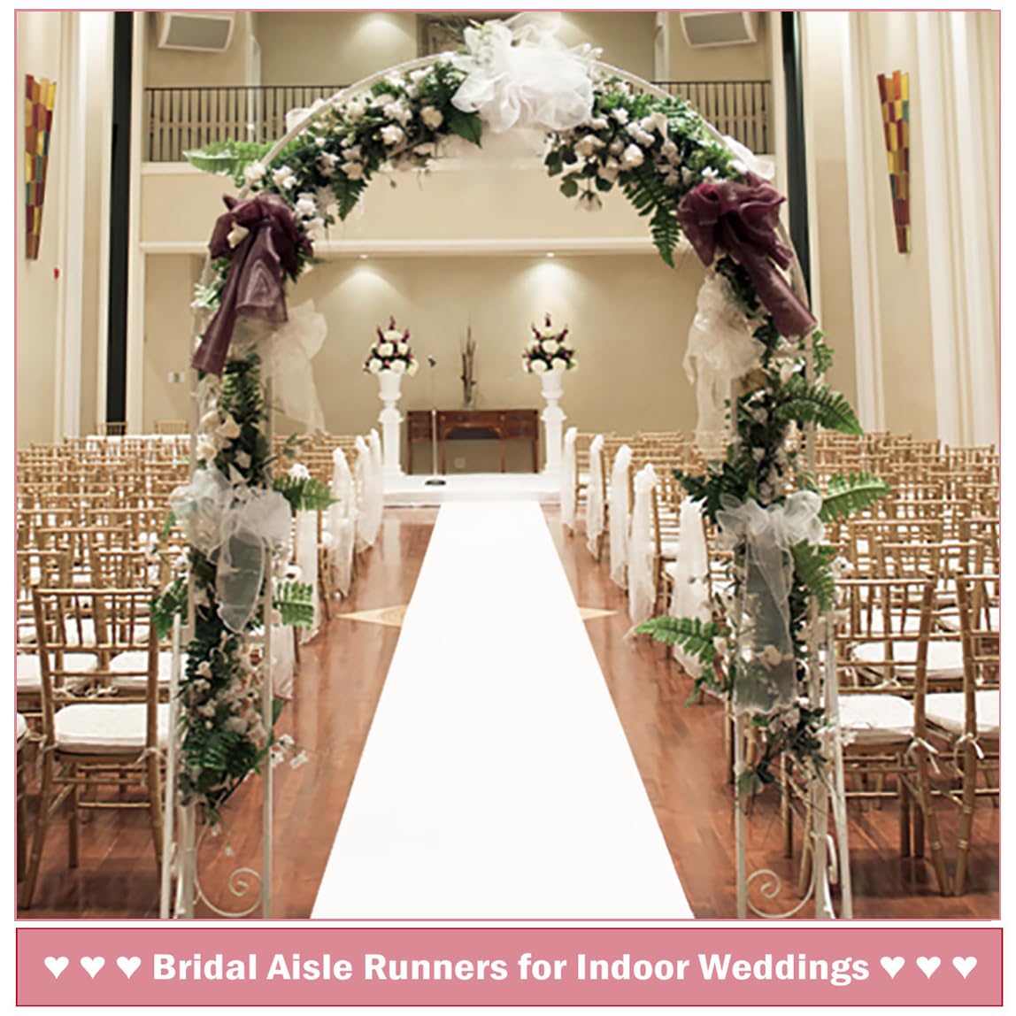 Ślubny Biały Dywan Antypoślizg – Aisle Runner White recenzja i cena