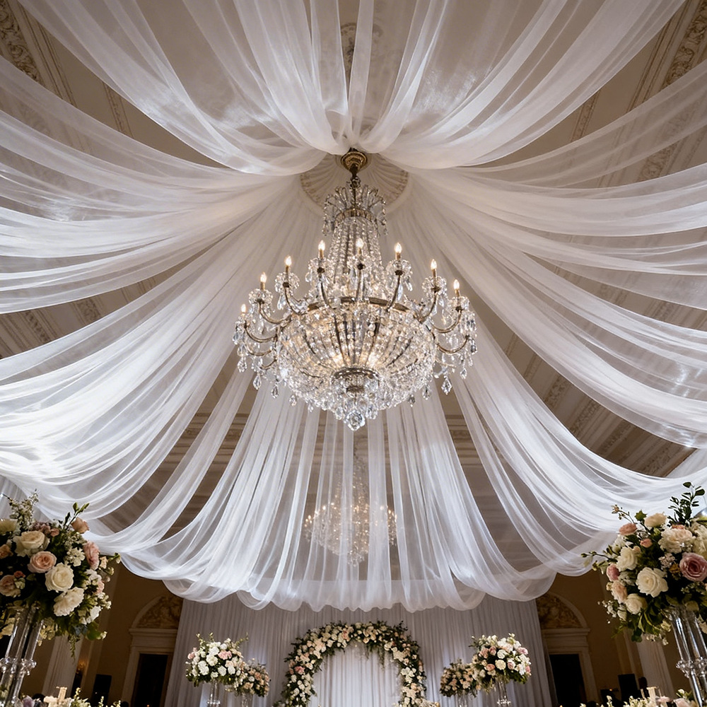 Bardzo długa, półprzezroczysta – Wedding Backdrop Curtain recenzja i cena