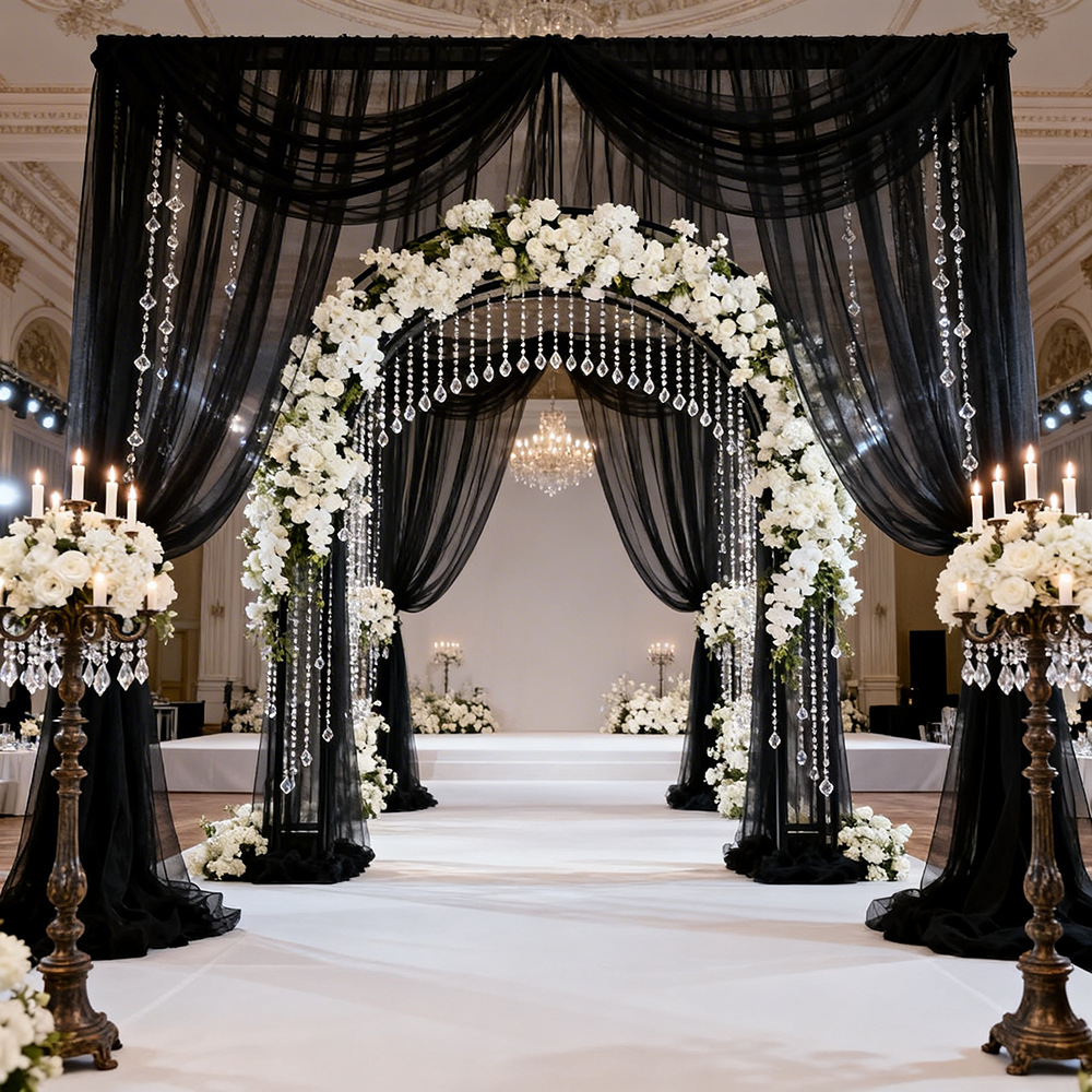 Bardzo długa, półprzezroczysta – Wedding Backdrop Curtain recenzja i cena