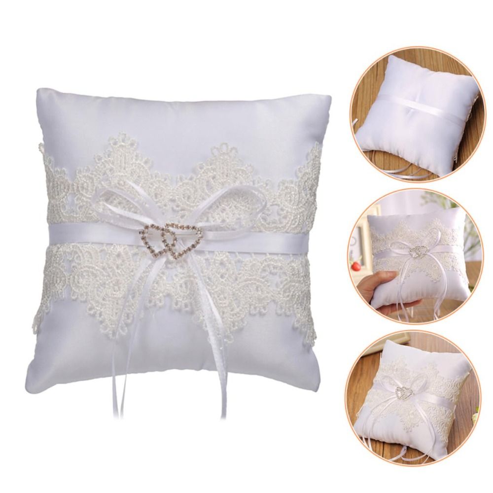 Biała koronkowa poduszka na ob – Ring Bearer Pillow recenzja i cena