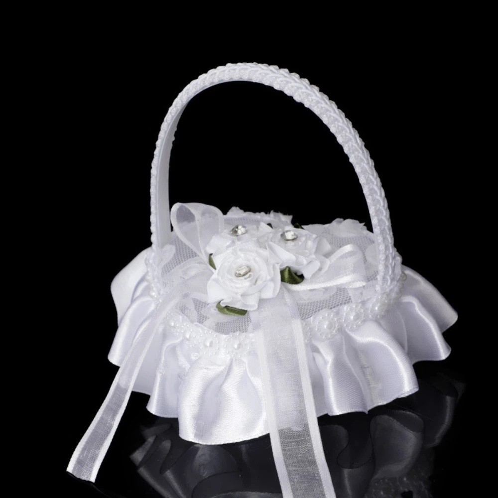 Biała koronkowa pudełko na pie – Ring Bearer Pillow recenzja i cena
